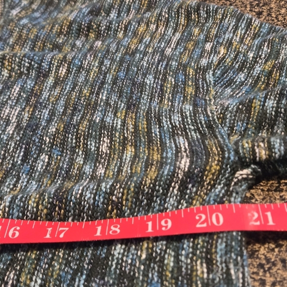 J Jill Womens M Cardigan Sweater Green Textured Knit Boho Lagenlook Marled Long - Picture 5 of 10